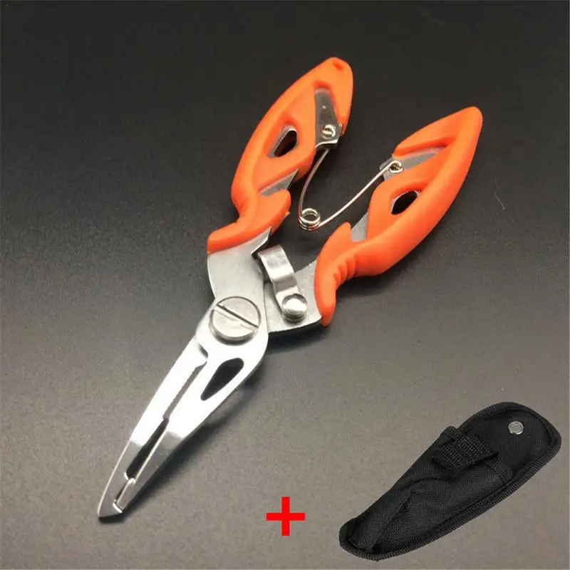  3 Colors Multi-function Curved Fishing Pliers Stainless Fish Plier Fishing Tools + Bag Suitable For - 32991848125