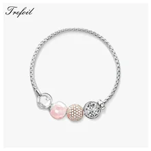 Браслет цепочка Arabesque из бисера Karma с цепочкой из стерлингового серебра 925 пробы, модные ювелирные изделия Pulseras модный подарок для женщин девочек