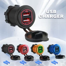 12-24 В 4.8A двойной USB порт автомобильное зарядное устройство розетка адаптер для мобильного телефона водонепроницаемый двойной USB зарядное устройство 2 порта разъем питания