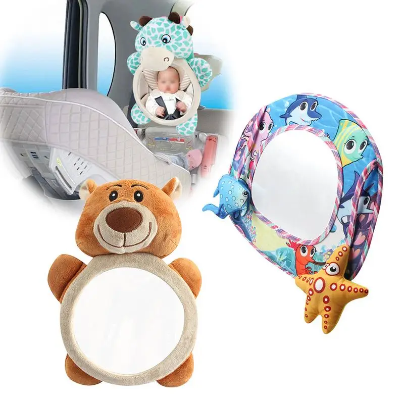 

Mini Baby Rear Facing Mirrors Safety Car Back Seat Baby Easy View Mirror Adjustable Useful Cute Infant Monitor Car Accessories