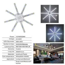 220V 56LED потолочный Панель светильник 12/16/20/24 Вт 500LM в форме осьминога Крытый Спальня потолочная панель для жилого фургона Ночной светильник Модуль панель округлая панель с лампочками
