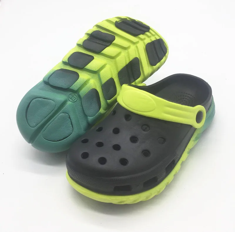SUMMER BOY KIDS CROC CLOGS SHOES NEON GREEN CUTE ULTRALIGHT CHILDREN