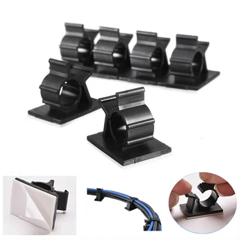 

100Pcs/Lot Cable Cord Adhesive Fasteners Clips Organizer Clamp Mounting Range Wireless Cable Organizer Clips Wire Holder