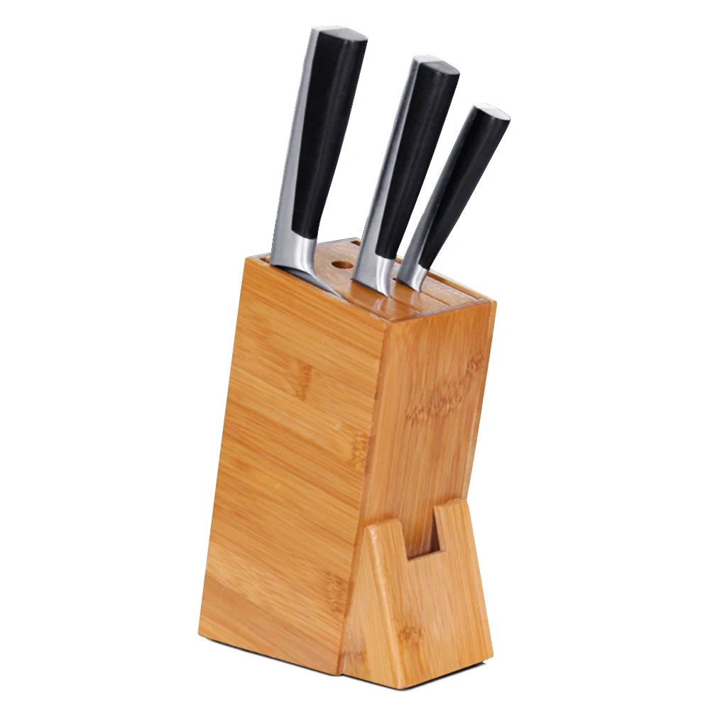 

Kitchen Knife Holder Shelf Rack Storage Bamboo Knife Block Toolframe Cutting Tool Stand for Chef Knife Set Kitchen Storage Rack