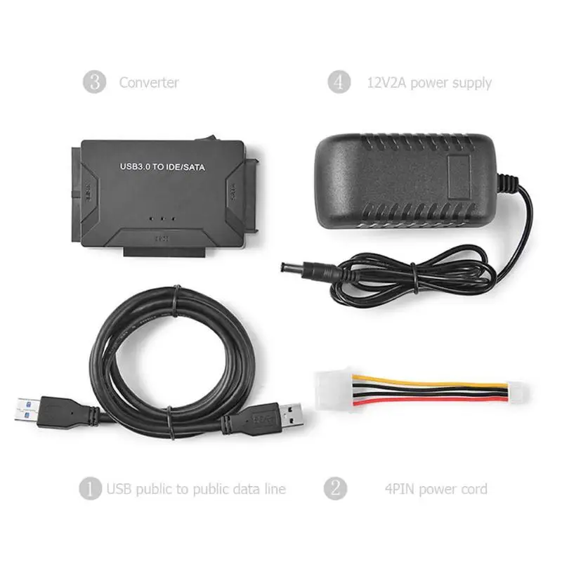 

Universal Converter USB3.0 to SATA/IDE 2.5in 3.5in External Hard Disk Case Box Adapter Cable 5GBPS Highspeed for PC Laptop New