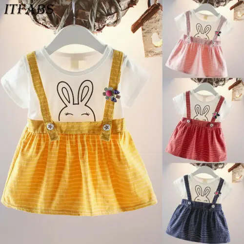 

Easter Clothes Sweet Casual Toddler Kids Baby Girl Halter Backless Tutu Dress Sundress Summer Size 0-24M
