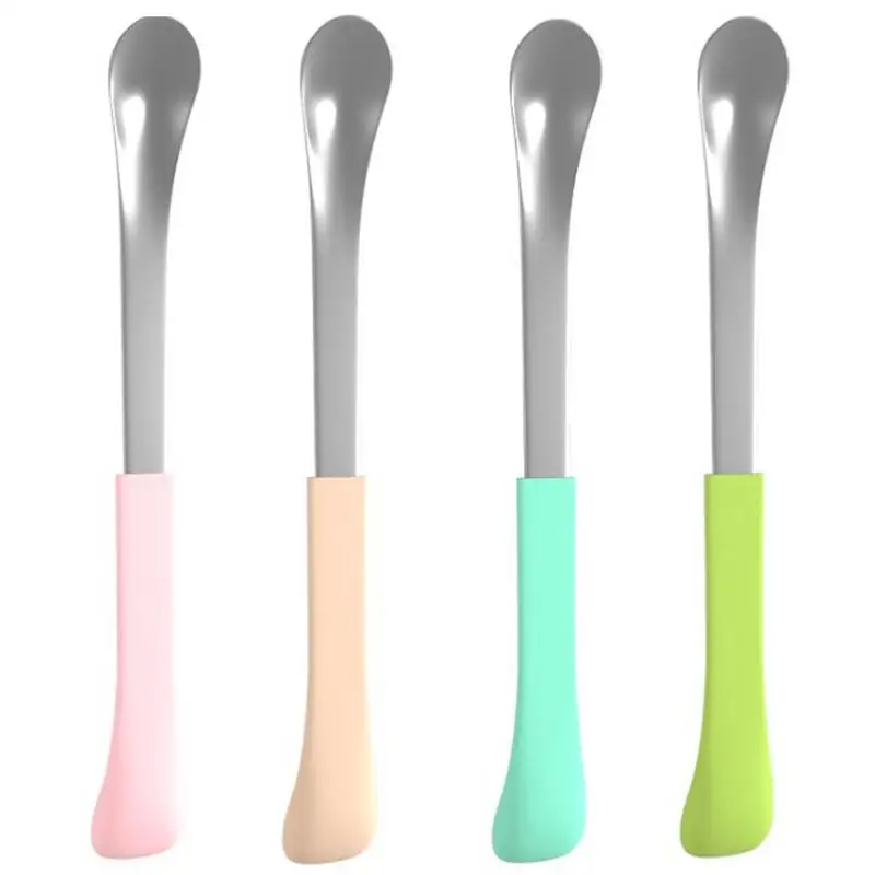 

Curved Small Spoon Innovative Small Stainless Steel Tableware Soft And Hard Dual-Use Spoon For Mother And Baby Feeding Tools