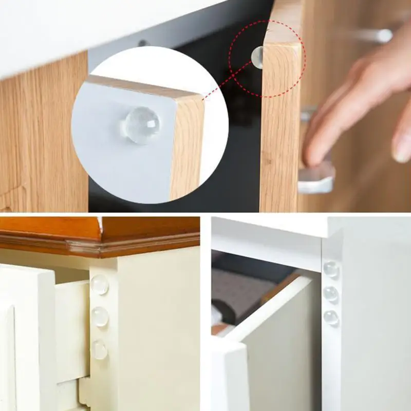 

24PCS Self Adhesive Anti-collision Synthetic Resin Rubber Cabinet Door Pad Bumper Transparent Stop Damper Cushion