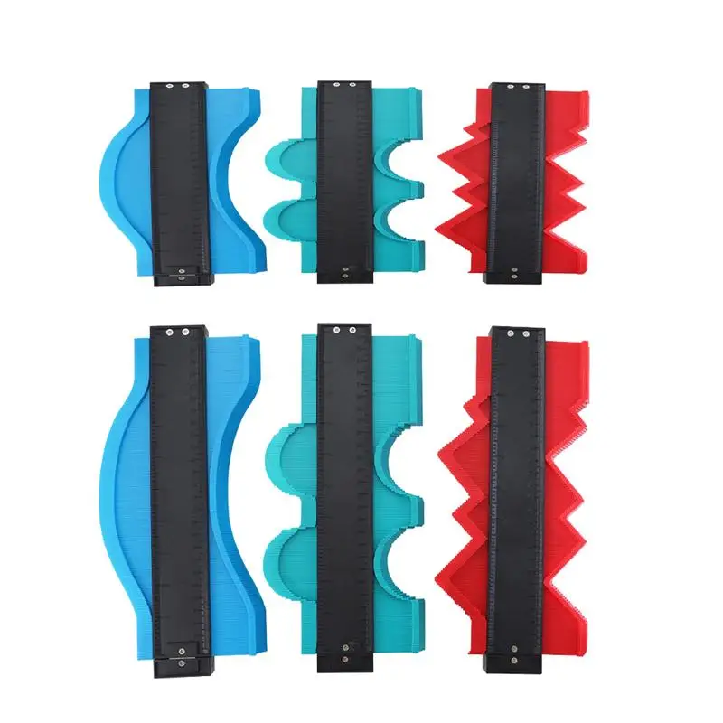 

Contour Gauge 5in/10in Encryption Arc Measuring Ruler Metric Inch Irregular Contour Ruler Profile Gauge For Laying Floor Carpet