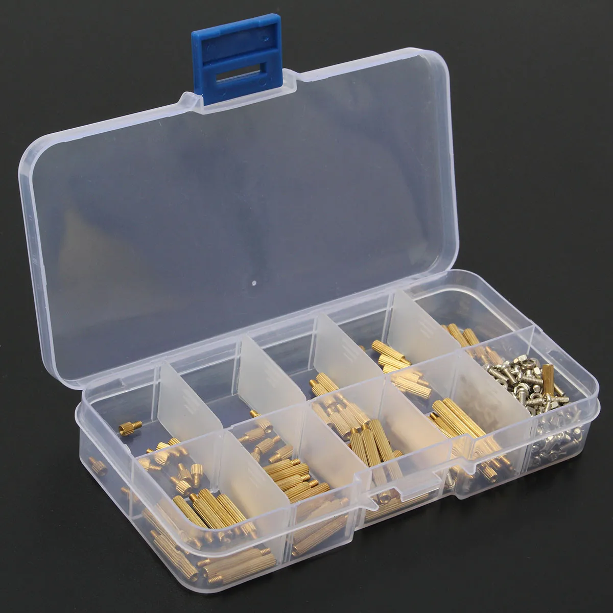 

270Pcs M2 Brass PCB Spacer Standoff Screw Nut Assortment Threaded Standoff Spacer Screws M2x3/5/8/10/12/15//18/20/25 Hardware