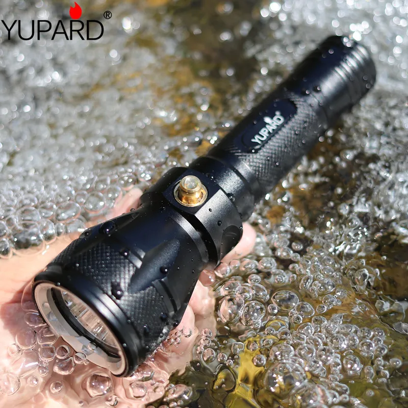 Подводный яркий фонарик YUPARD T6 для дайвинга водонепроницаемый светодиодный