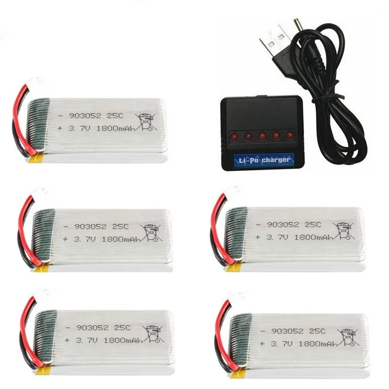 Günstig 1800mAh 3,7 v lipo Batterie Ladegerät für KY601S SYMA X5 X5S X5C X5SC X5SH X5SW M18 H5P HQ898 H11D h11C T64 T04 T05 F28 F29 T56 T57