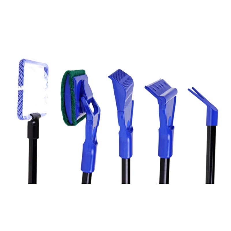 

5pcs/set Fish Tank Cleaning Tools Useful Aquarium Complete Clean Set Fish Net Gravel Rake Algae Scraper Fork Sponge Brush