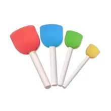 24 шт Ассорти краски пены Губка кисти набор краски ing Инструменты Набор для детская живопись ремесла DIY