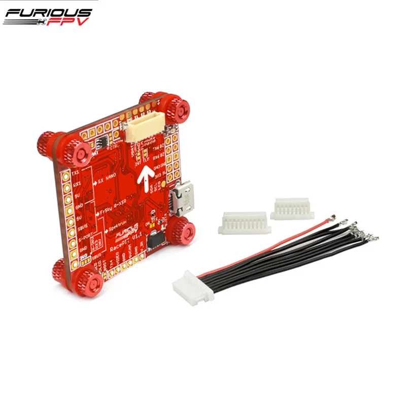 Контроллер полета FuriousFPV Racepit F4 AIO OSD 5V BEC и черные коробки для радиоуправляемых