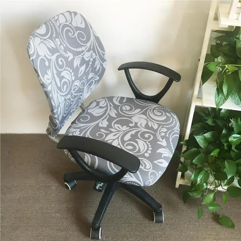 

Separate Style Office Computer Chair Cover Fashion Printed Cotton Stretch Split Chair Cover Easy Washable Removable Slipcover
