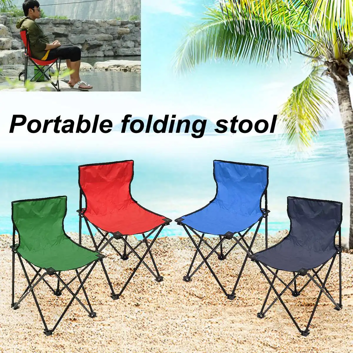 

Travel Ultralight Folding Chair Outdoor Camping Chair Stool Portable Beach Hiking Picnic Seat Fishing Tools Chair