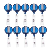 10 cordão retrátil para carretel, cordão de identificação e nome da etiqueta do cartão da chave clipe da correia cor: azul quantidade: 10 peças de 10 peças