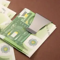 Наличными Держатель Нержавеющая сталь металлические деньги кредитные карты клипы кошелек зажим