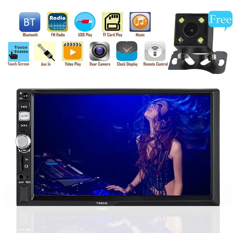 

7-Inch High-Definition Dual-Ingot MP5 Player Car Bluetooth Reversing Panel Navigator Multimedia Digital Touch Screen