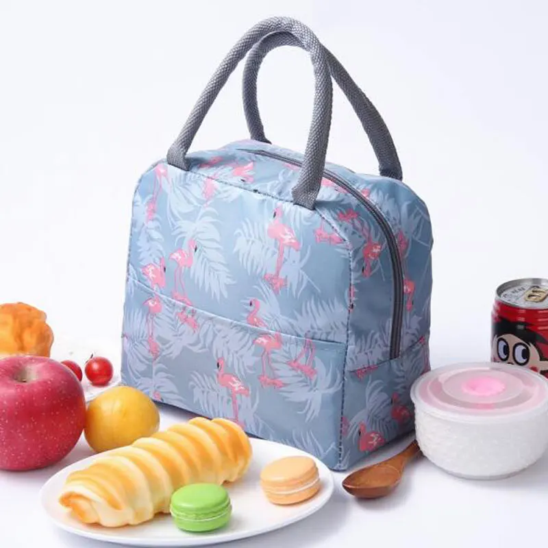 Animal Flamingo font b Cooler b font font b Bag b font Women Portable Functional Stripe
