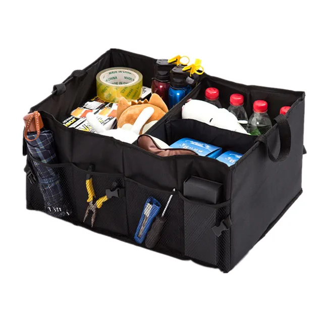Auto Supplies Car Back Folding Storage Box Multi-Use Tools Organizer Car Portable Storage Bags Black Automobiles Interior Items