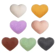 Натуральный аморфофаллюс коньяк умывальник спонж для очищения кожи косметический спонж Любовь Сердце Форма губка для очистки лица промывка смыватель средства для очищения лица