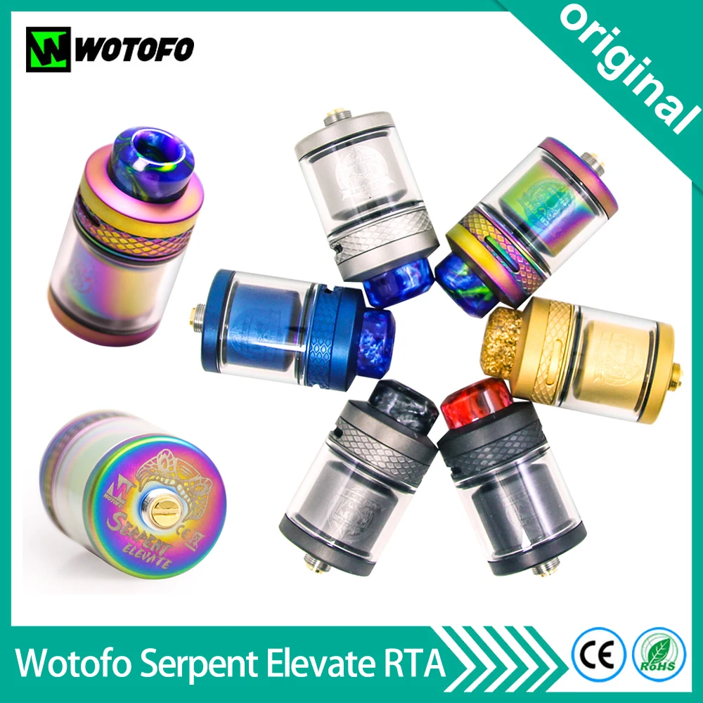 

Original Wotofo Serpent Elevate RTA 24mm Rebuilding Dripping Atomizer 3.5ml Capacity Top Filling Vape Tank E Cigarette Atomizer