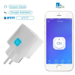 Ewelink Smart Plug ЕС 10A поддержка Alexa Google дома, IFTTT дистанционное управление переключатель wi fi мини розетка с функция времени