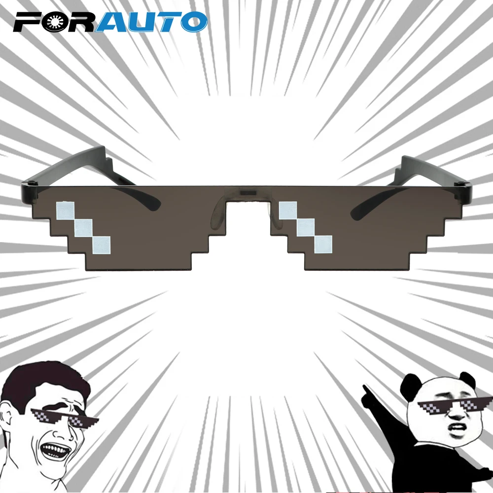 FORAUTO 3/6 бит MLG пиксельные солнцезащитные очки мотоциклетные мозаика винтажные УФ
