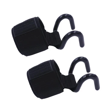 

LGFM-1 Pair Of Weightlifting Hook Training Gym Grip With Thick Strap Wrist Support Power Weightlifting Dumbbell Hook