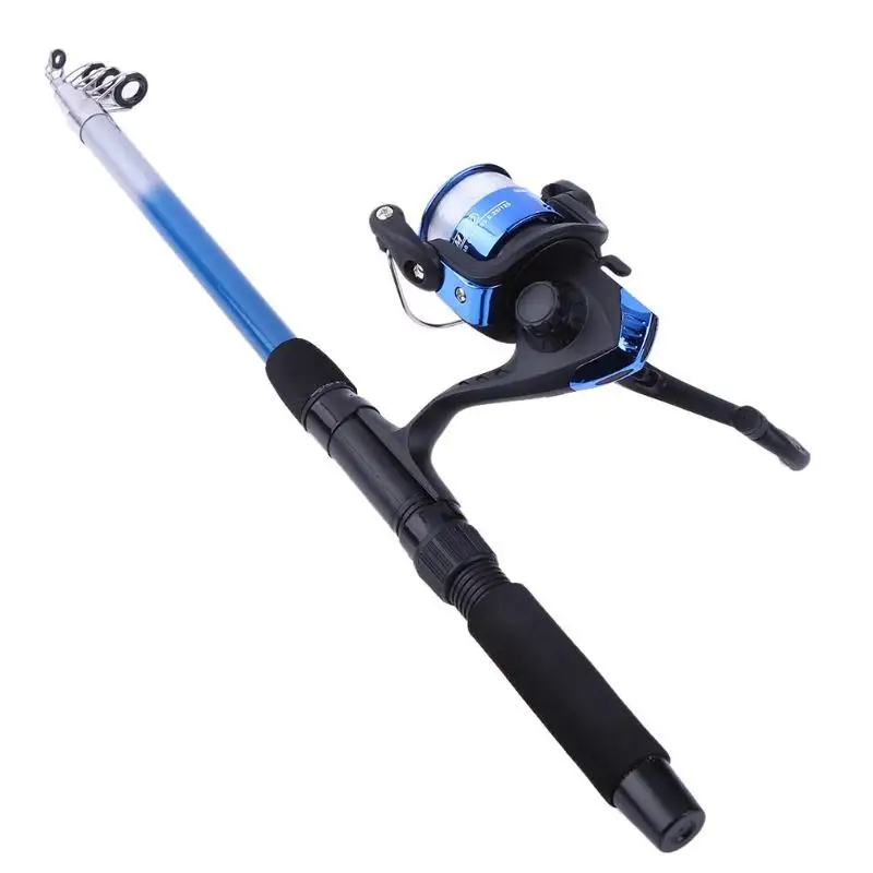 

53pcs Fishing Kit Rod Reel String Hook Float Lead Weight Fishing Tackle