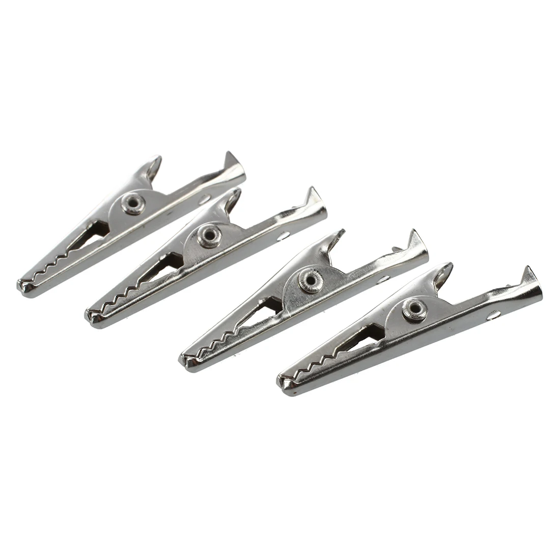 50 Pcs Silver Tone Metal Insulated Alligator Clip Crocodile Clamps 33 x