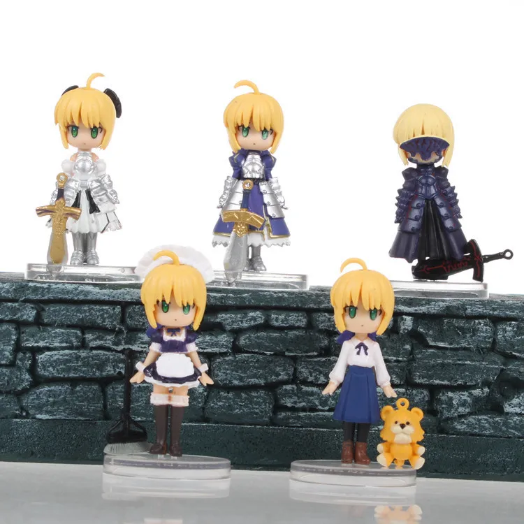 Аниме 5 см Fate/stay night PZ/набор Sciabola Giglio Q Versione del ПВХ фигурка игрушка Modello Brinquedos collezionismo
