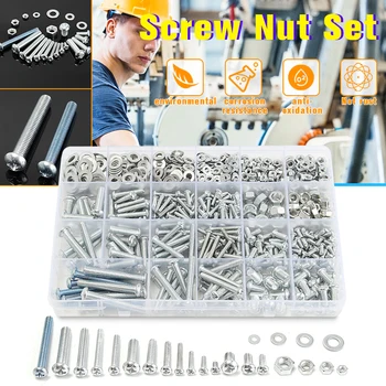 

MTGATHER M3/M4/M5/M6 Galvanized Hex Flat Screw Cross Head Bolt Nuts Washers Set Kit Best Price