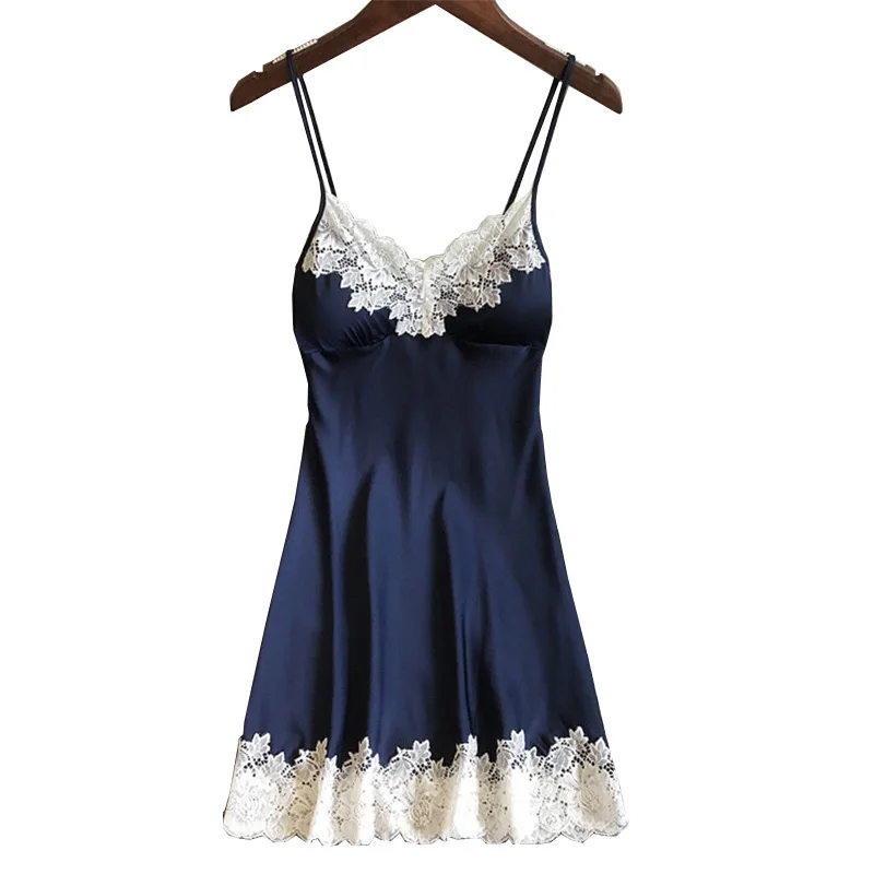 Women Sexy Babydoll Lace Flower Night Dress Nightwear Underwear Silk