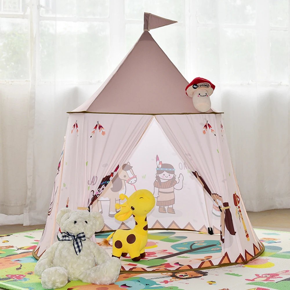 

Carton Lions Children Tent Children Toys, Portable Small House Ball Pool Princess Castle Kids Play Tent House Foreign Baby