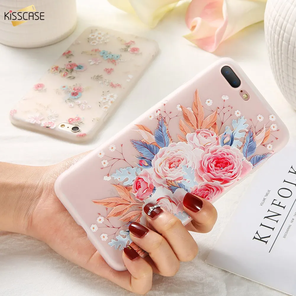 

KISSCASE 3D Relief Flower TPU Phone Case for Xiaomi Redmi Note 7 6 5 Pro 4 4X 4A 5A 5 Plus 6A 6 Pro Redmi GO Soft Case Cover