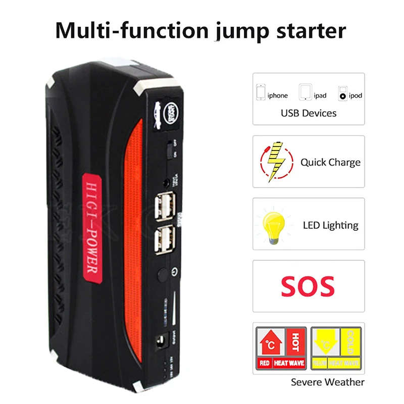 Power Bank стартер для автомобиля мини Портативное аварийное зарядное устройство
