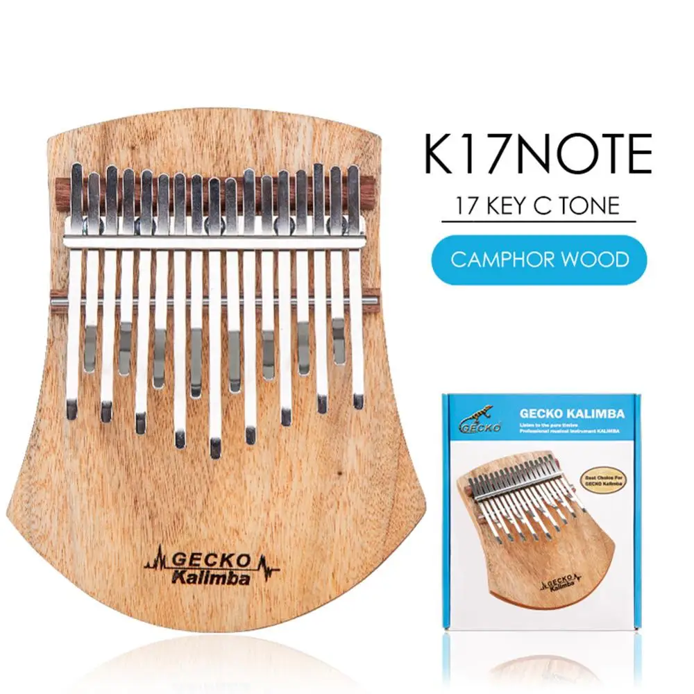 GECKO Kalimba 17 клавиш большой палец пианино Mbira инструмент с мелодией Молот камфора