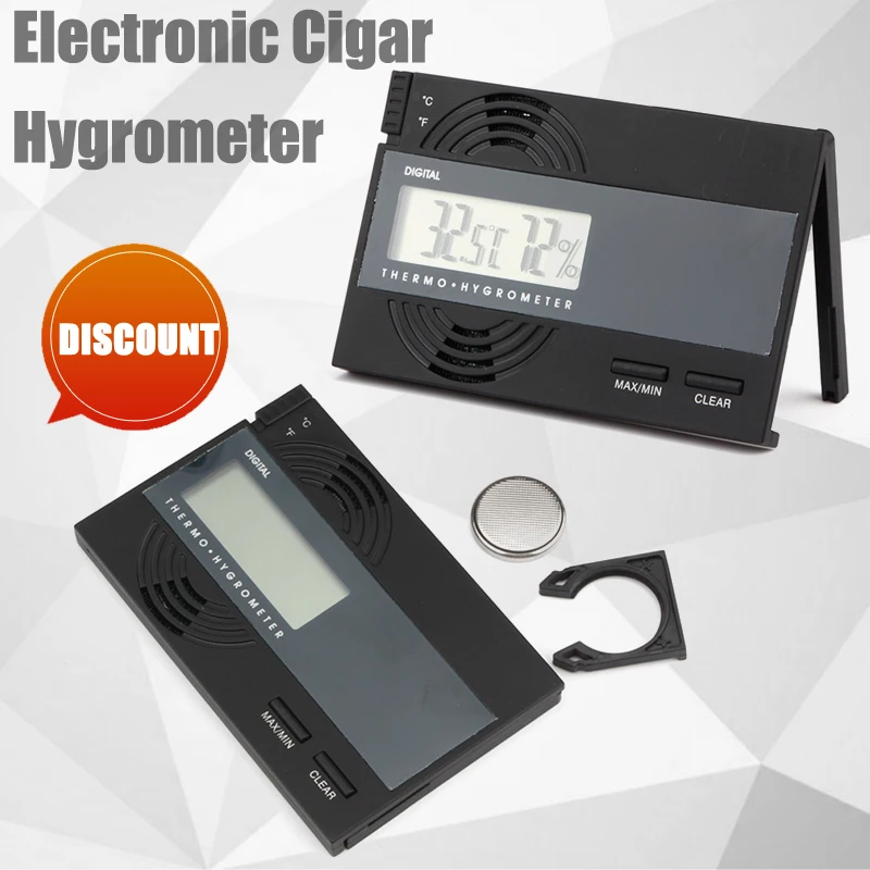 GALINER Cigar Hygrometer Humidometer Foldable Delicate Electronic