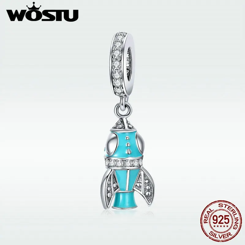 

WOSTU Hot Sale 925 Sterling Silver Blue Grand dreams Pendants Fit Anniversary Bracelet Necklace Birthday Gift DXC906