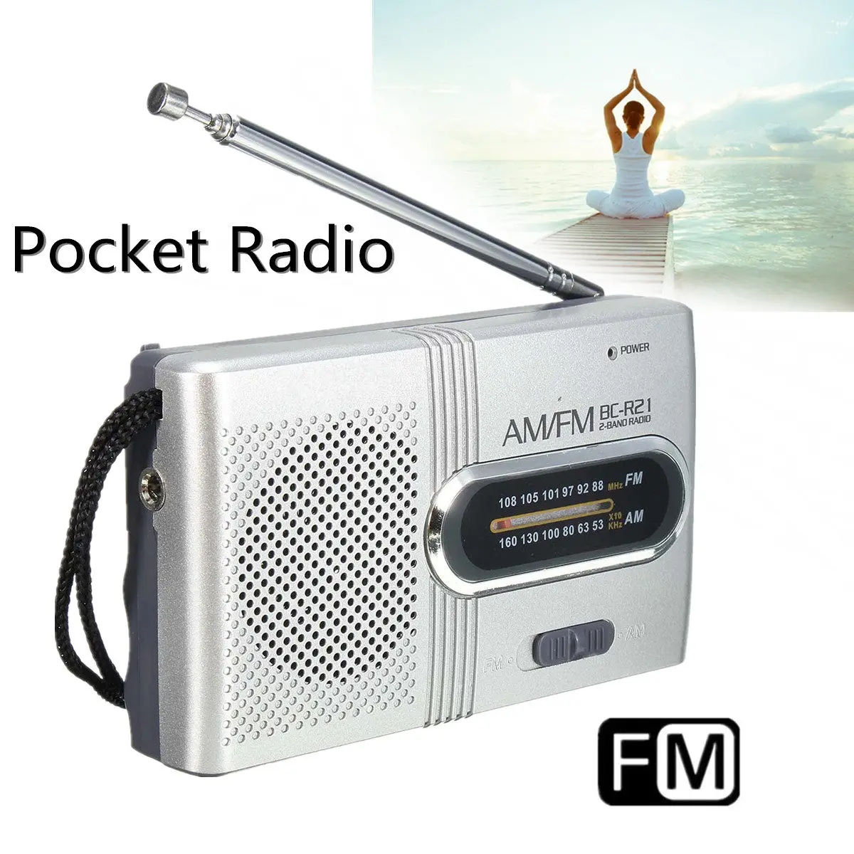 Mini Slim Stereo Radios Portable AM/FM Telescopic Antenna Radio World