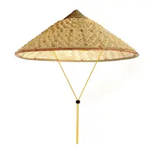 Vietnamese Japanese Coolie Straw Bamboo Cone Sun Hat Garden Farmer Fishing