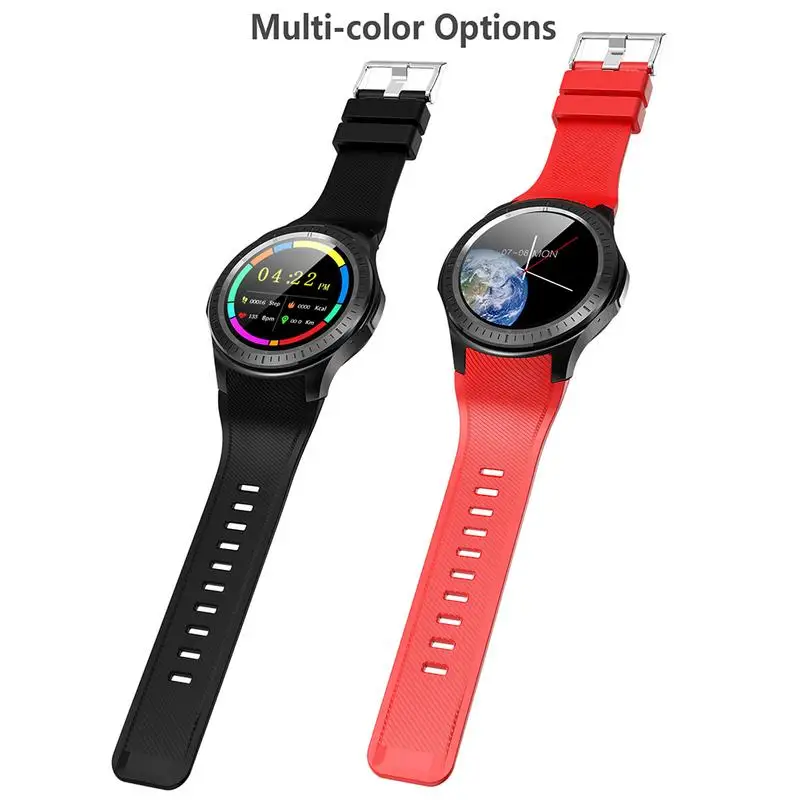 Large Screen Smart Watch Large Memory Waterproof GPS Positioning WiFi Adult Sports Phone Intelligent Black Red Electronic Wrist