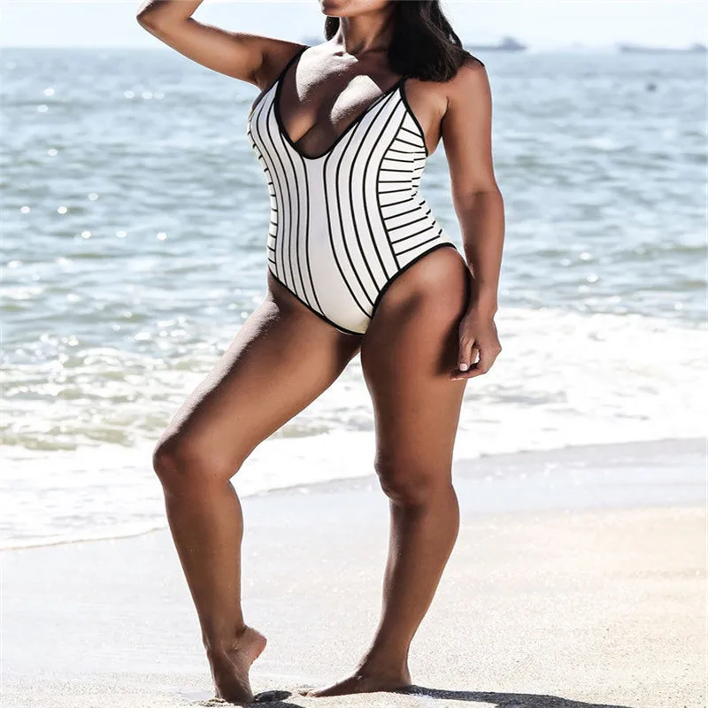Womens Summer Stripped Jumpsuits Bodysuits Beach Style Swimwear Sexy Swimsuit Bikini Push Up One Piece Bikini Bathing Fashion Womens Summer Stripped Jumpsuits Bodysuits Beach Style Swimwear Sexy Swimsuit Bikini Push Up One Piece Bikini Bathing Fashion