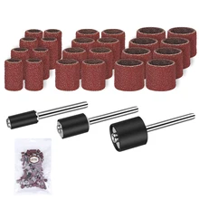 UEETEK 102pcs Sanding Drum Bands Set Bits for Nail Drill Mandrel Kit Rotary Tools