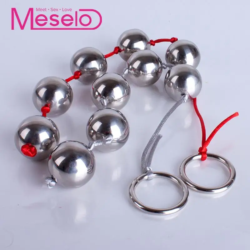Анальная пробка Meselo Beads анальная из нержавеющей стали анальные секс-игрушки для
