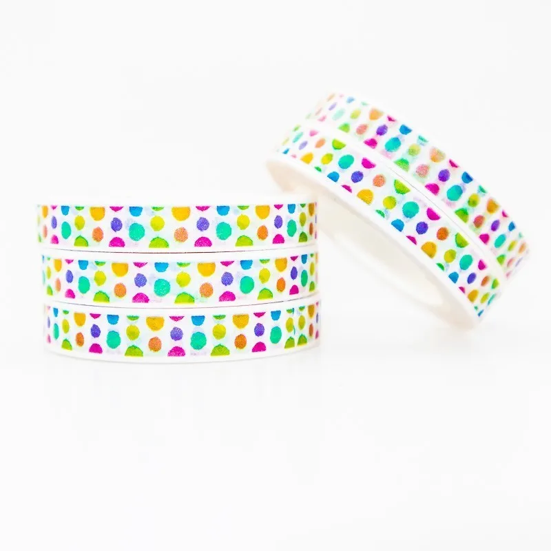 

Colorful Spots Pattern Washi Masking Tape Sticky Color Decorative Tape Set DIY Decoration Office Stationery Scrapbook 1PCS