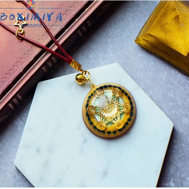 

Golden Six-Star Chakra Crystal Necklace 2019 New Orgonite Energy Necklace Change Magnetic Field Energy Converter Gift Jewelry